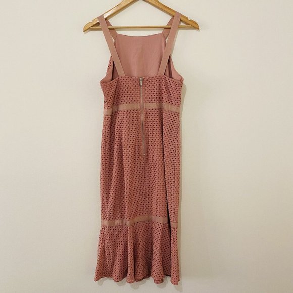 Chancery The Label Women's Size 10 Blush Pink Mica Lace Midi Dress New NWT Party - Picture 5 of 15